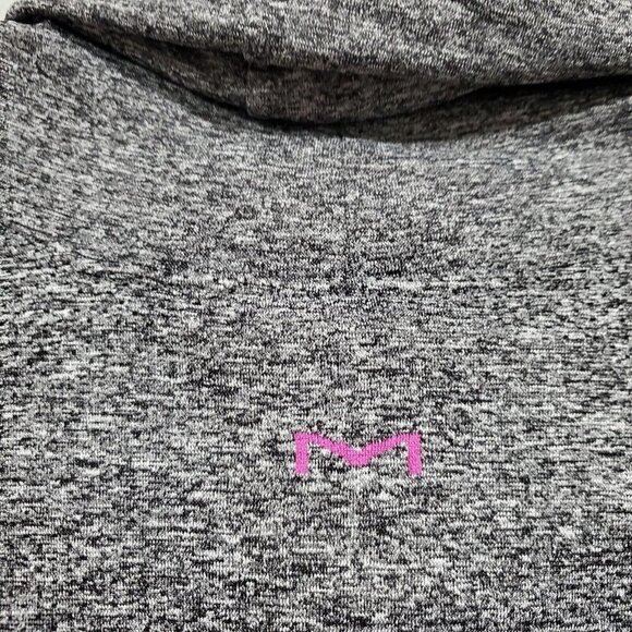 Maidenform Women's Gray Cowlneck Long-Sleeved Moisture Wick Thumbholes T… - Picture 3 of 10